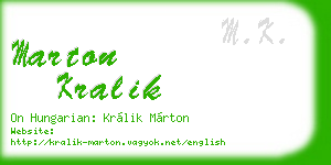 marton kralik business card