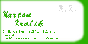 marton kralik business card